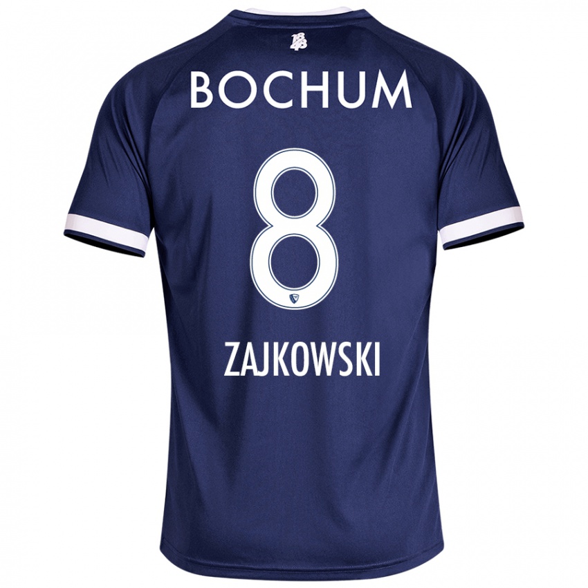 Hombre Camiseta Cedric Zajkowski #8 Azul Oscuro 1ª Equipación 2024/25 La Camisa Perú