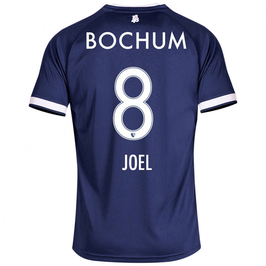 Hombre Camiseta Nico Joel #8 Azul Oscuro 1ª Equipación 2024/25 La Camisa Perú