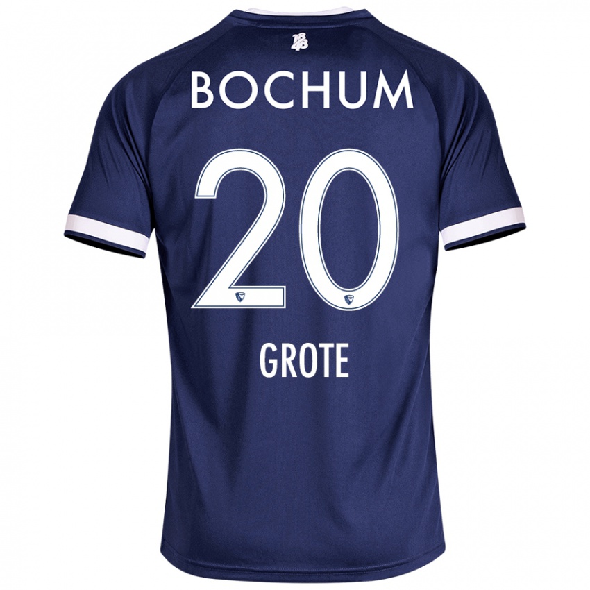 Hombre Camiseta Dennis Grote #20 Azul Oscuro 1ª Equipación 2024/25 La Camisa Perú