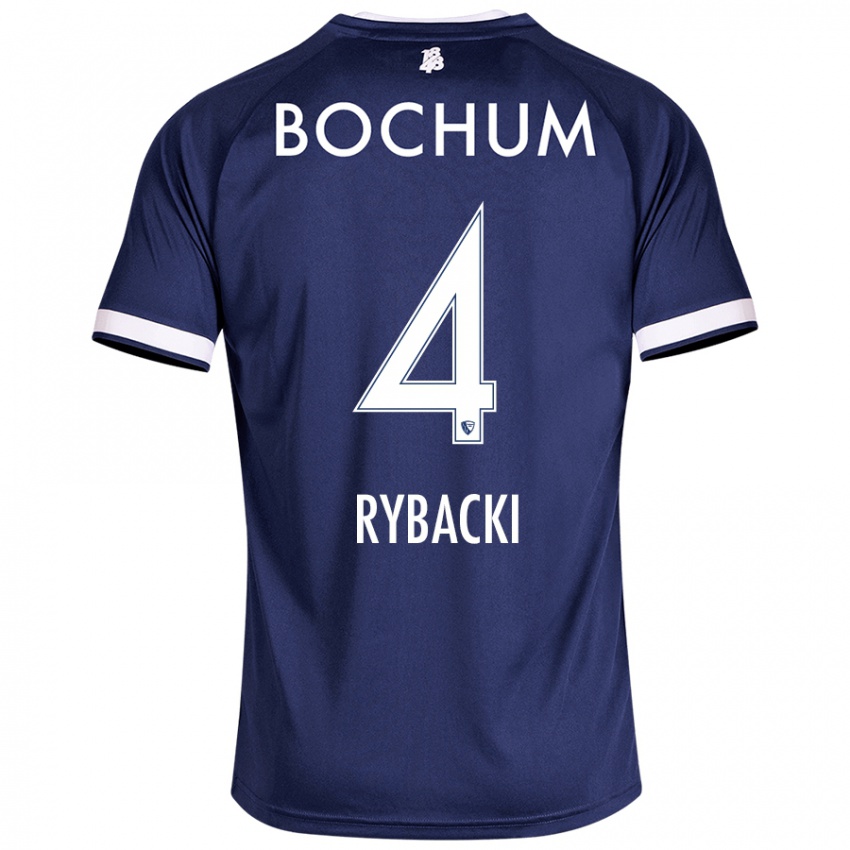 Hombre Camiseta Pia Rybacki #4 Azul Oscuro 1ª Equipación 2024/25 La Camisa Perú