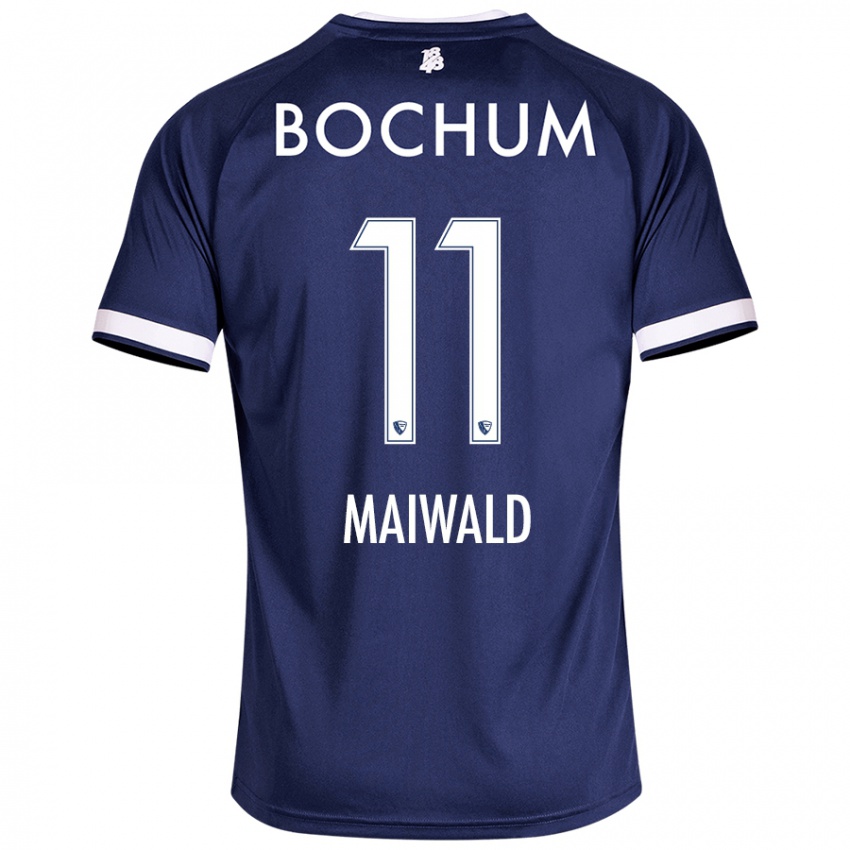 Hombre Camiseta Anna Maiwald #11 Azul Oscuro 1ª Equipación 2024/25 La Camisa Perú