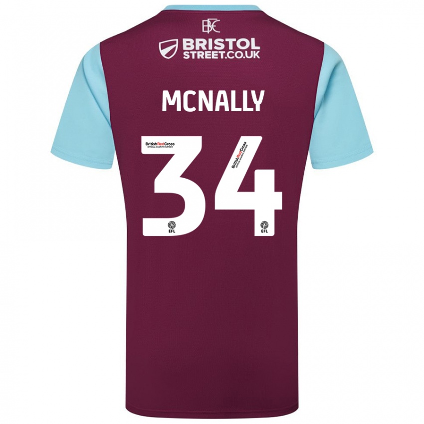 Hombre Camiseta Luke Mcnally #34 Borgoña Azul Cielo 1ª Equipación 2024/25 La Camisa Perú