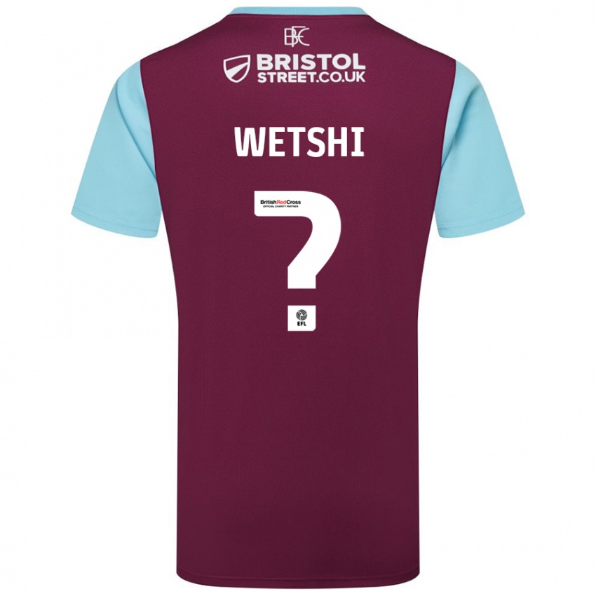 Hombre Camiseta Benji Wetshi #0 Borgoña Azul Cielo 1ª Equipación 2024/25 La Camisa Perú