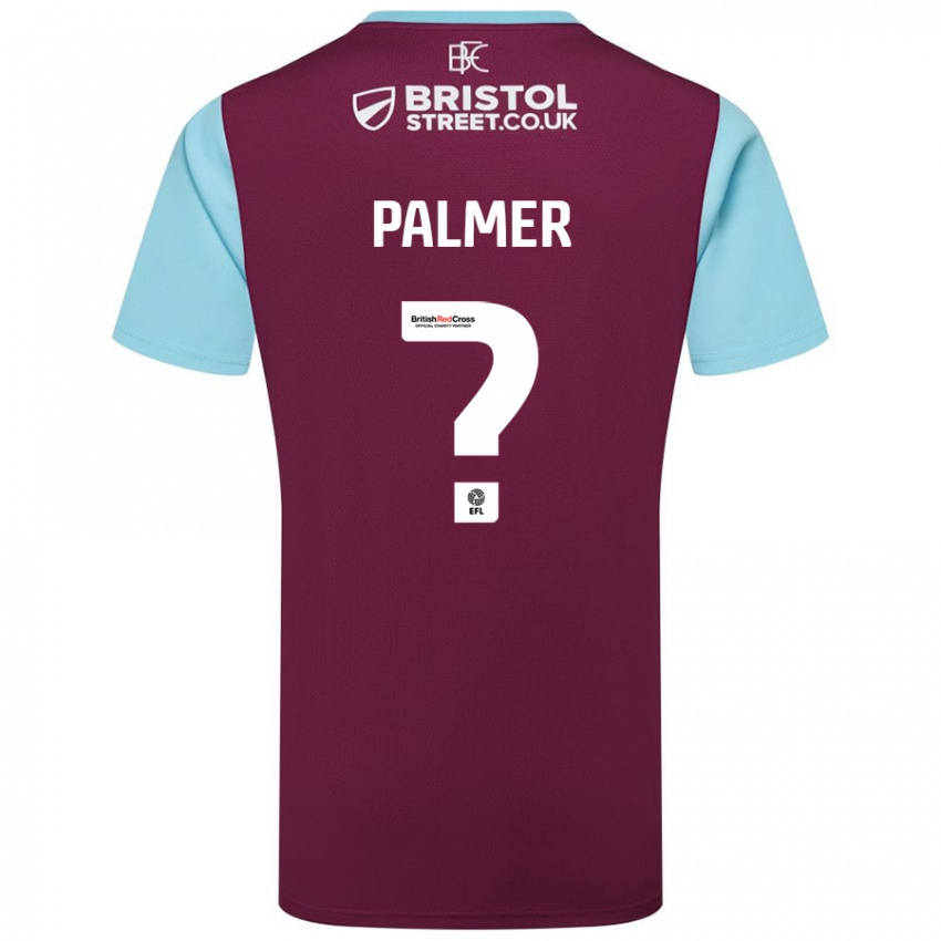 Hombre Camiseta Grace Palmer #0 Borgoña Azul Cielo 1ª Equipación 2024/25 La Camisa Perú