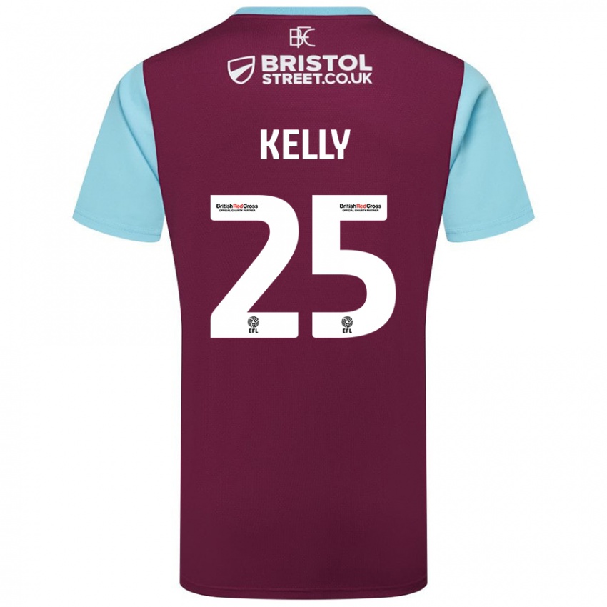 Hombre Camiseta Aimee Kelly #25 Borgoña Azul Cielo 1ª Equipación 2024/25 La Camisa Perú