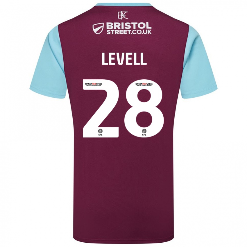 Hombre Camiseta Kirstie Levell #28 Borgoña Azul Cielo 1ª Equipación 2024/25 La Camisa Perú