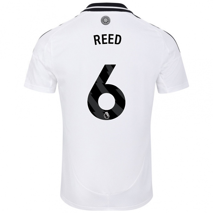 Hombre Camiseta Harrison Reed #6 Blanco 1ª Equipación 2024/25 La Camisa Perú