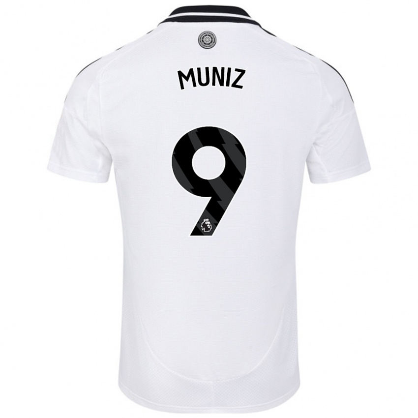 Hombre Camiseta Rodrigo Muniz #9 Blanco 1ª Equipación 2024/25 La Camisa Perú