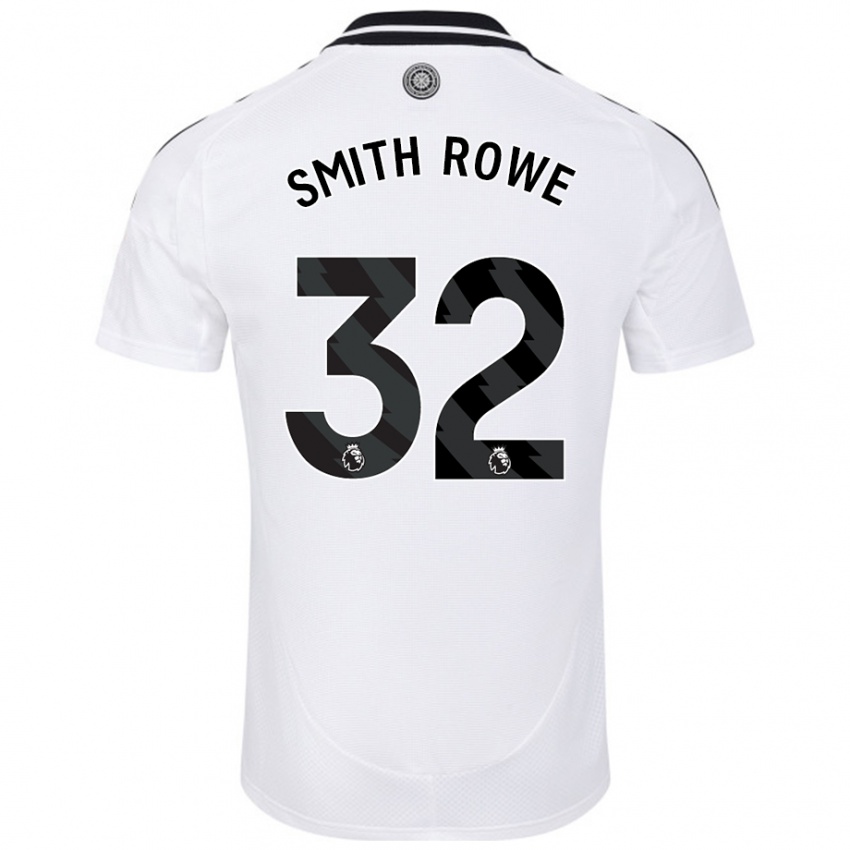 Hombre Camiseta Emile Smith Rowe #32 Blanco 1ª Equipación 2024/25 La Camisa Perú