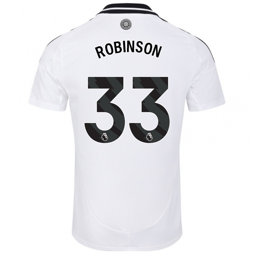 Hombre Camiseta Antonee Robinson #33 Blanco 1ª Equipación 2024/25 La Camisa Perú