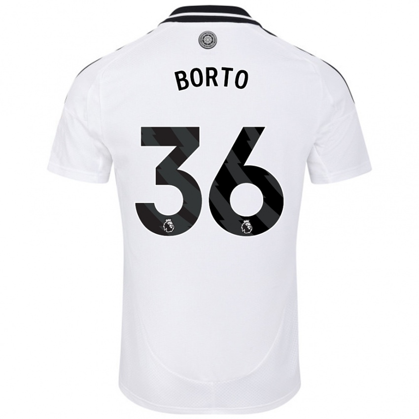 Hombre Camiseta Alex Borto #36 Blanco 1ª Equipación 2024/25 La Camisa Perú