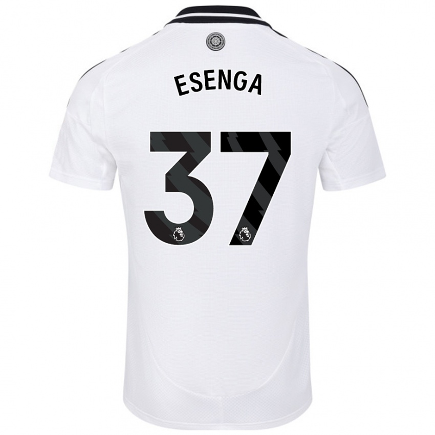 Hombre Camiseta Jonathan Esenga #37 Blanco 1ª Equipación 2024/25 La Camisa Perú