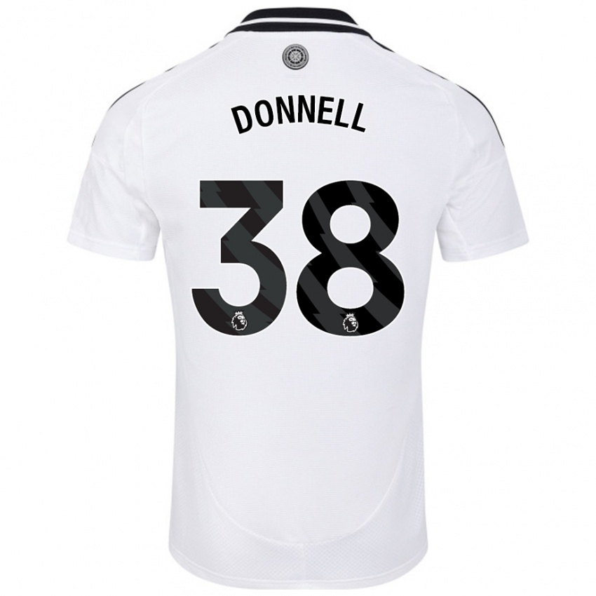 Hombre Camiseta Chris Donnell #38 Blanco 1ª Equipación 2024/25 La Camisa Perú