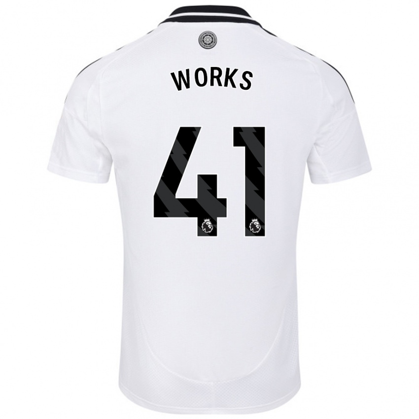 Hombre Camiseta Terrell Works #41 Blanco 1ª Equipación 2024/25 La Camisa Perú