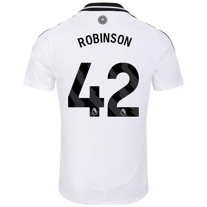 Hombre Camiseta Charlie Robinson #42 Blanco 1ª Equipación 2024/25 La Camisa Perú