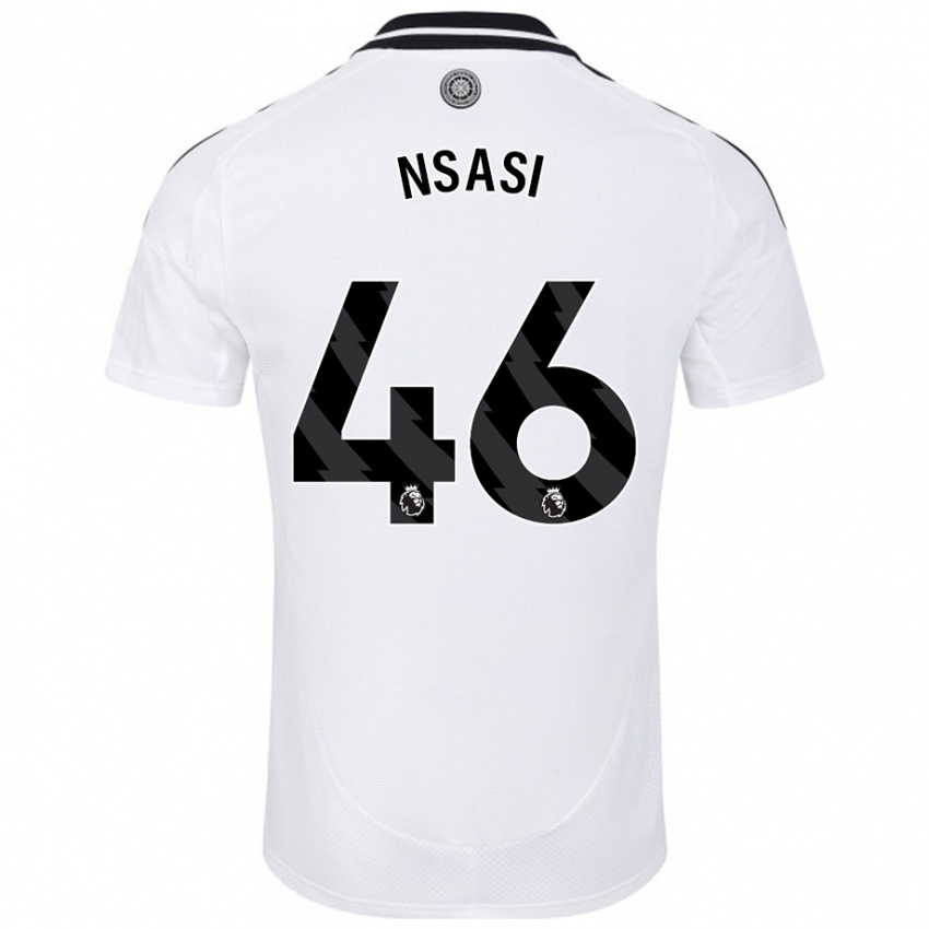 Hombre Camiseta Eddie Nsasi #46 Blanco 1ª Equipación 2024/25 La Camisa Perú