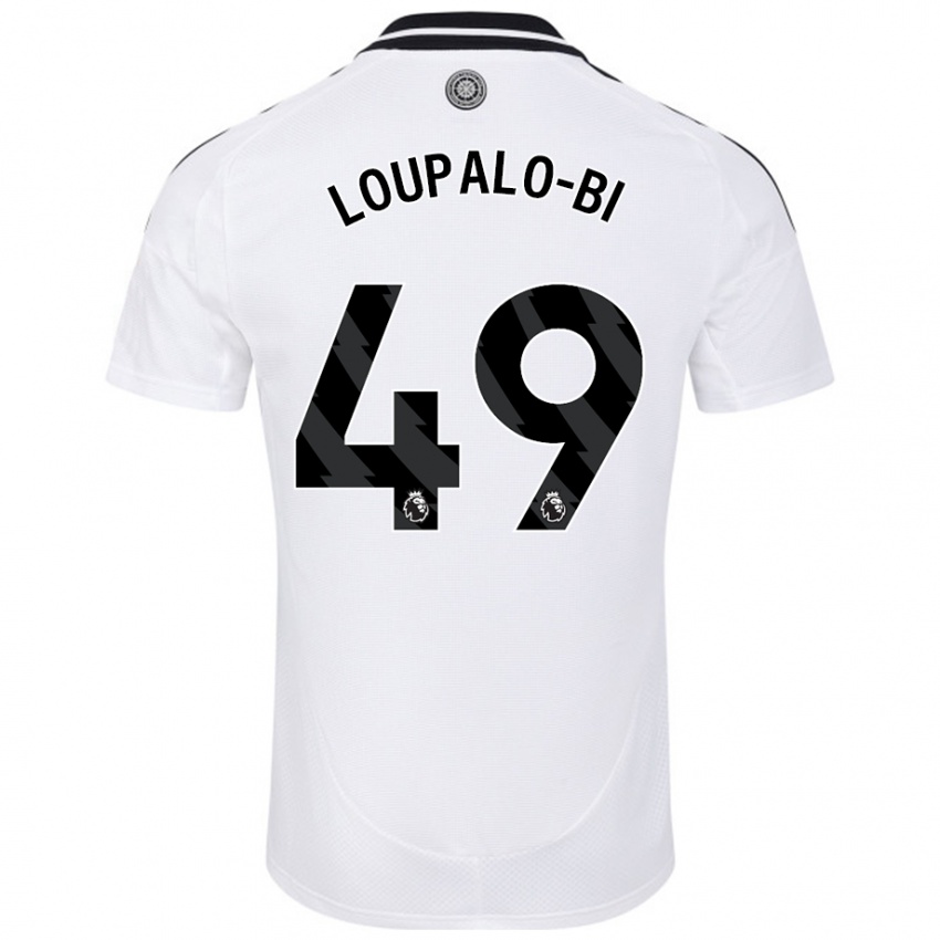 Hombre Camiseta Aaron Loupalo-Bi #49 Blanco 1ª Equipación 2024/25 La Camisa Perú