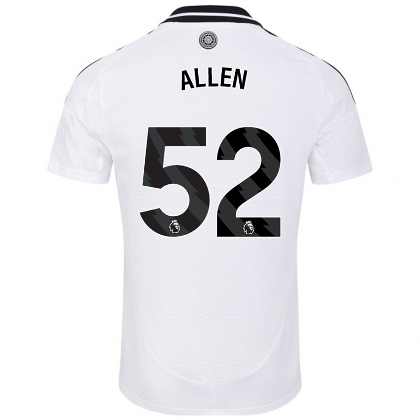 Hombre Camiseta Michael Allen #52 Blanco 1ª Equipación 2024/25 La Camisa Perú