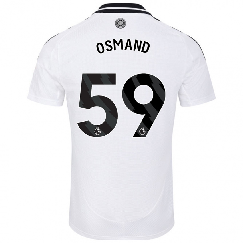 Hombre Camiseta Callum Osmand #59 Blanco 1ª Equipación 2024/25 La Camisa Perú