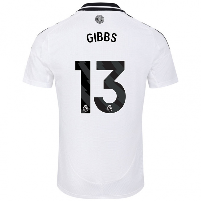 Hombre Camiseta Frankie Gibbs #13 Blanco 1ª Equipación 2024/25 La Camisa Perú