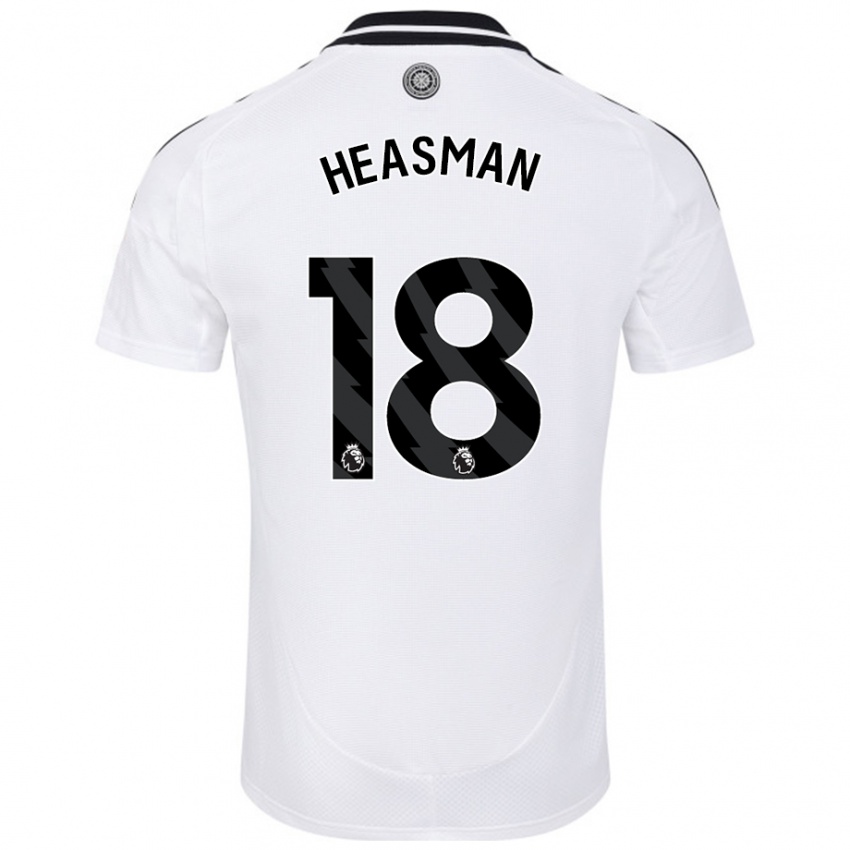 Hombre Camiseta Georgia Heasman #18 Blanco 1ª Equipación 2024/25 La Camisa Perú