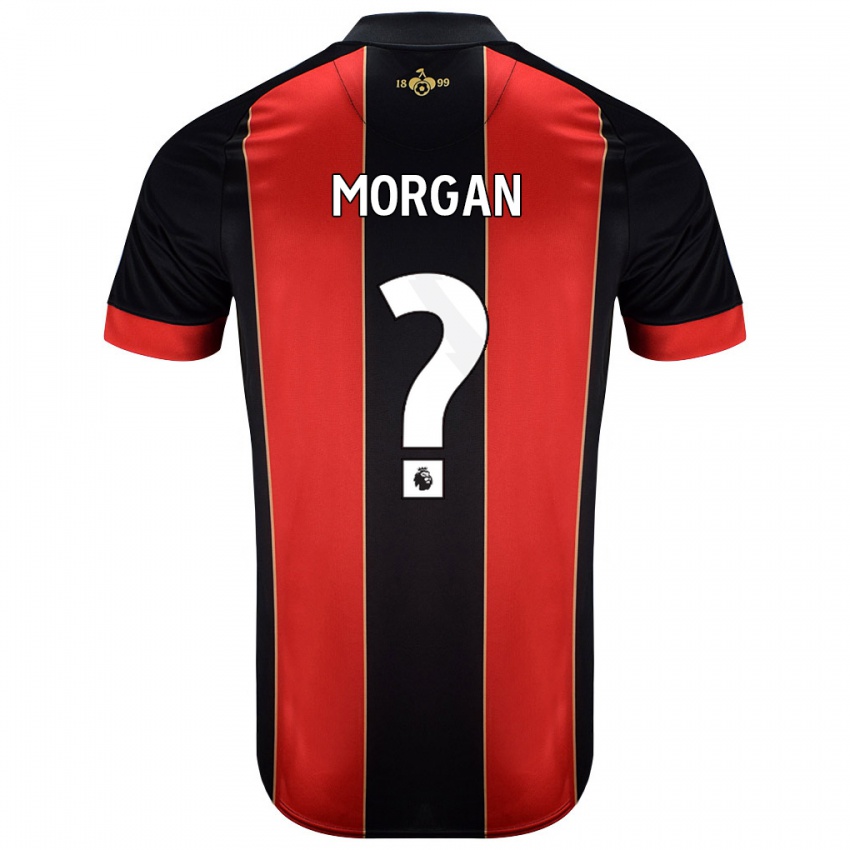 Hombre Camiseta Ollie Morgan #0 Rojo Negro 1ª Equipación 2024/25 La Camisa Perú