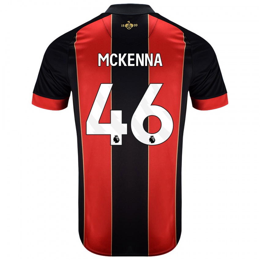 Hombre Camiseta Callan Mckenna #46 Rojo Negro 1ª Equipación 2024/25 La Camisa Perú