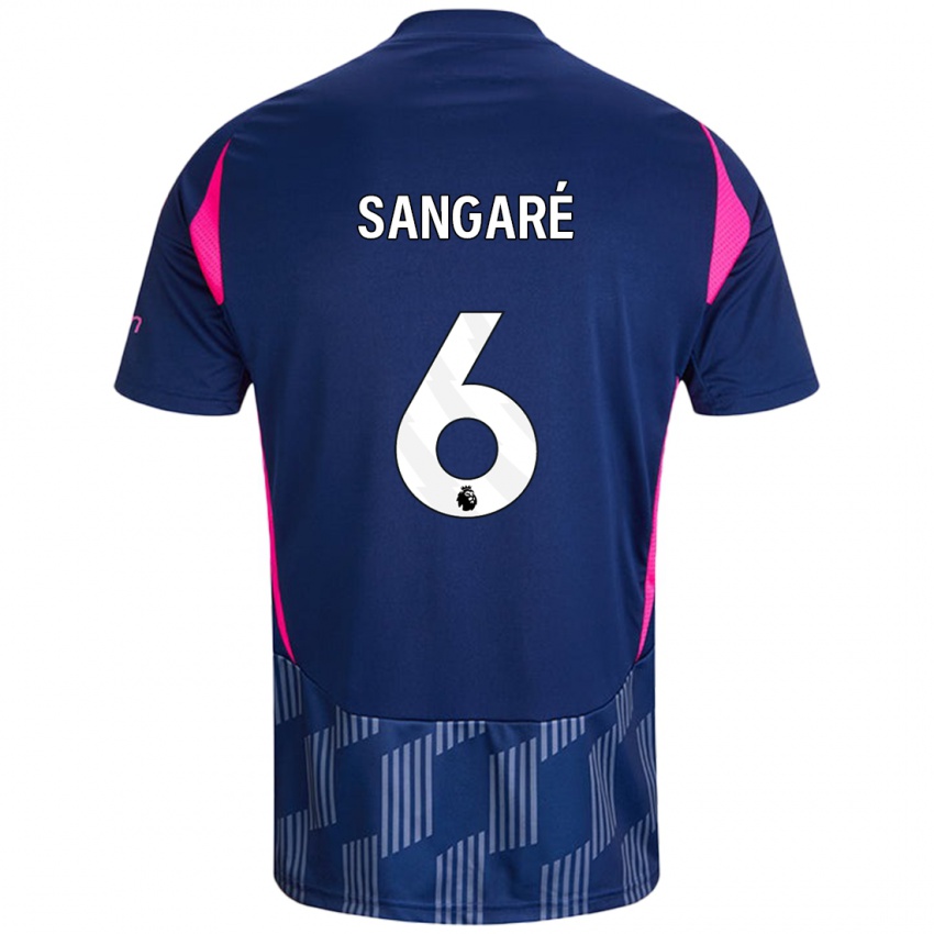 Hombre Camiseta Ibrahim Sangare #6 Azul Real Rosa 2ª Equipación 2024/25 La Camisa Perú