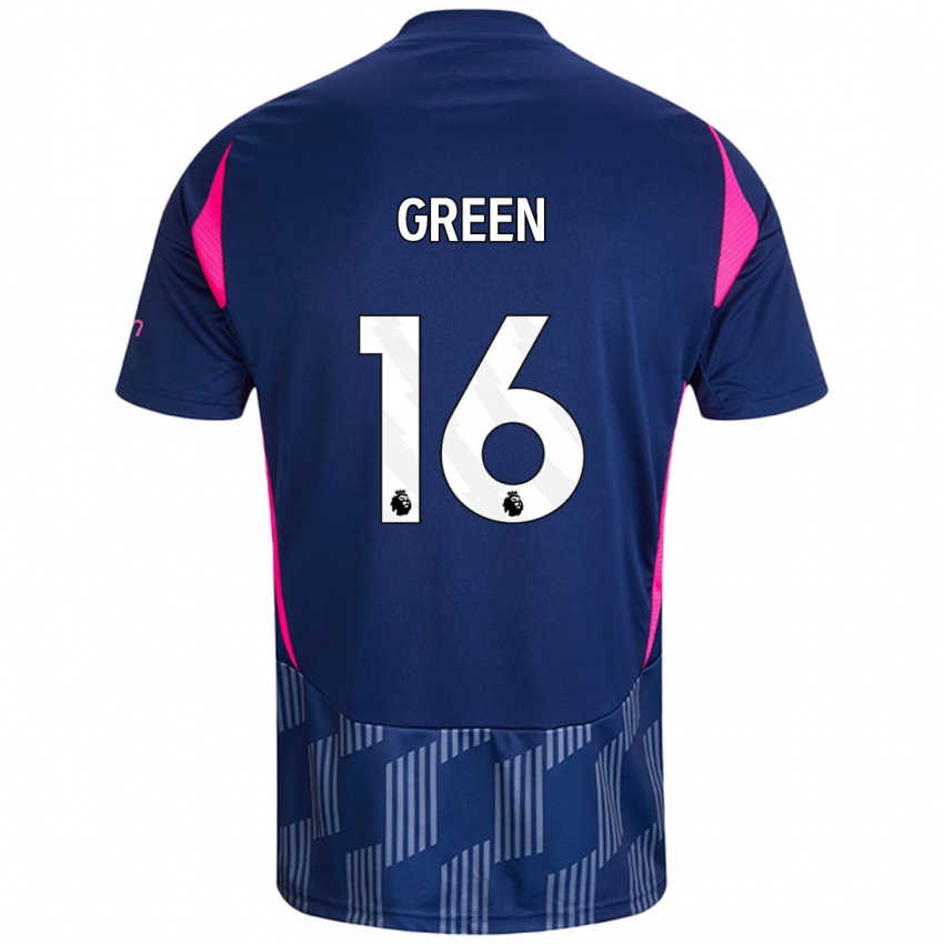 Hombre Camiseta Mollie Green #16 Azul Real Rosa 2ª Equipación 2024/25 La Camisa Perú