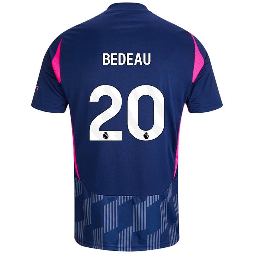 Hombre Camiseta Naomi Bedeau #20 Azul Real Rosa 2ª Equipación 2024/25 La Camisa Perú