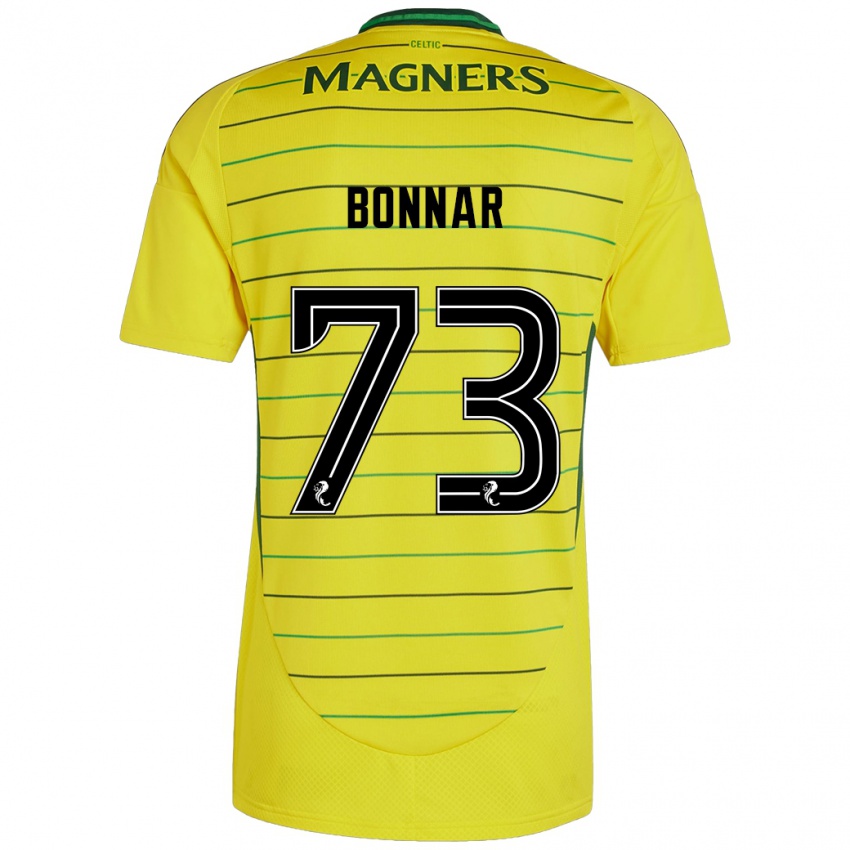 Hombre Camiseta Jude Bonnar #73 Amarillo 2ª Equipación 2024/25 La Camisa Perú