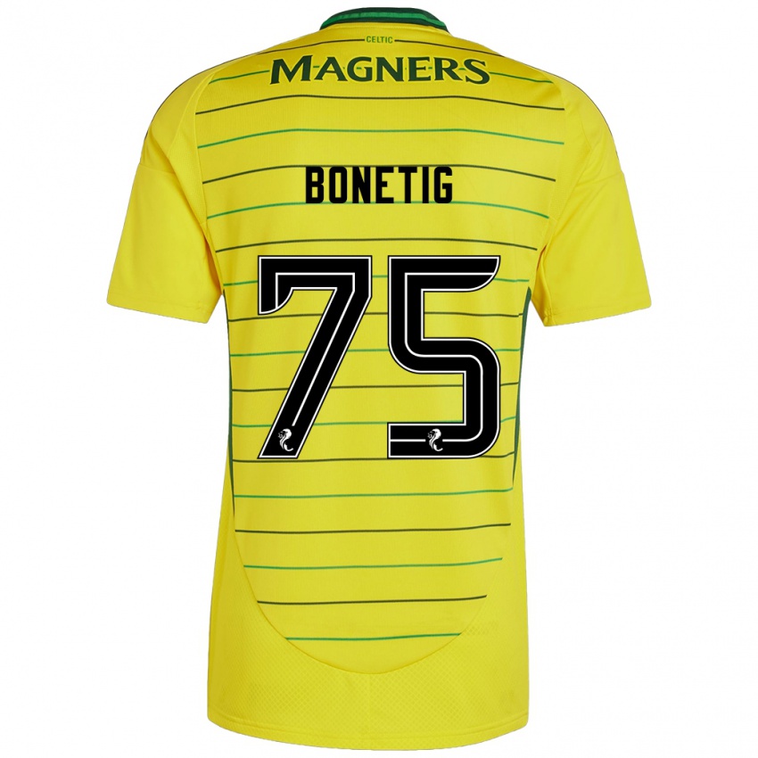 Hombre Camiseta Liam Bonetig #75 Amarillo 2ª Equipación 2024/25 La Camisa Perú