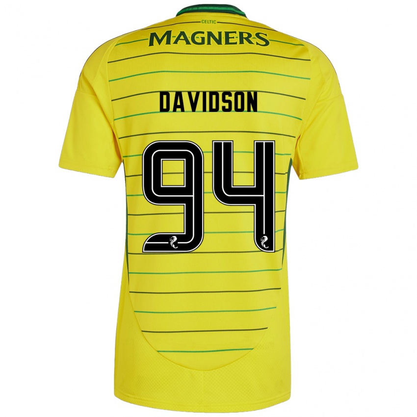 Hombre Camiseta Bruno Davidson #94 Amarillo 2ª Equipación 2024/25 La Camisa Perú