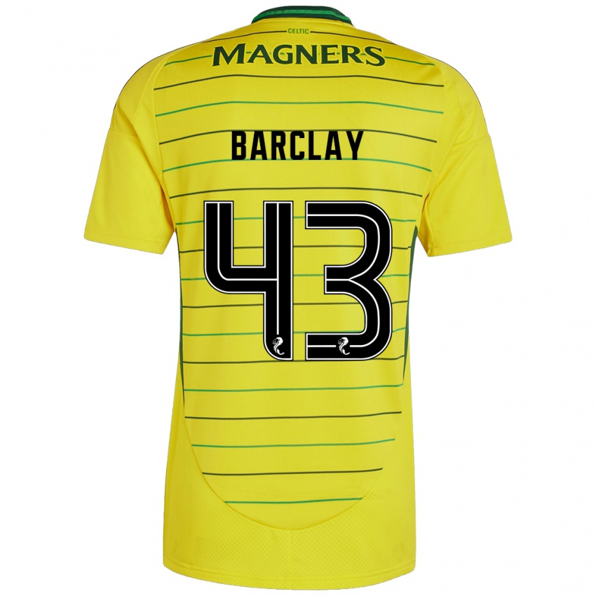 Hombre Camiseta Lucy Barclay #43 Amarillo 2ª Equipación 2024/25 La Camisa Perú