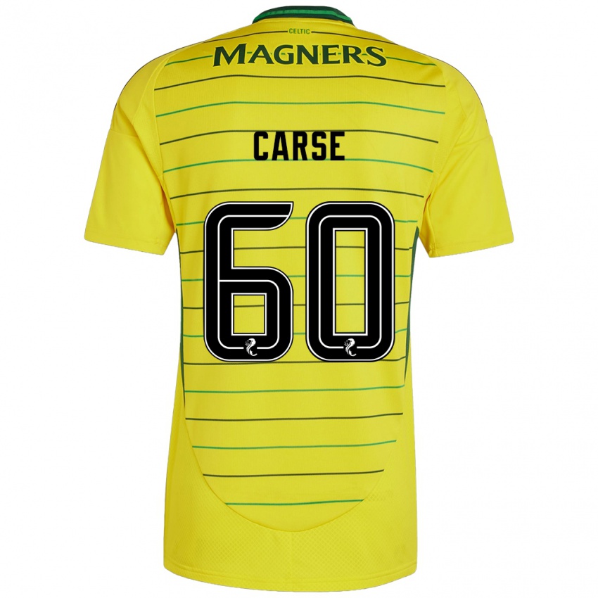 Hombre Camiseta Mackenzie Carse #60 Amarillo 2ª Equipación 2024/25 La Camisa Perú