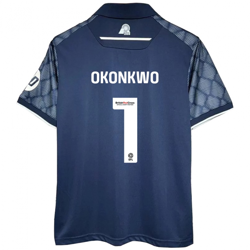 Hombre Camiseta Arthur Okonkwo #1 Negro 2ª Equipación 2024/25 La Camisa Perú