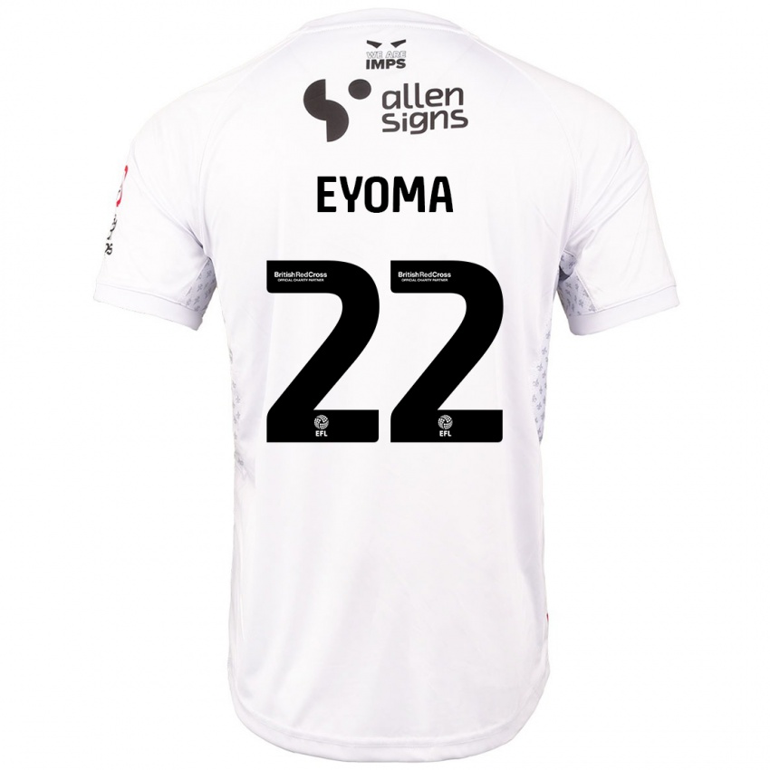 Hombre Camiseta Timothy Eyoma #22 Rojo Blanco 2ª Equipación 2024/25 La Camisa Perú