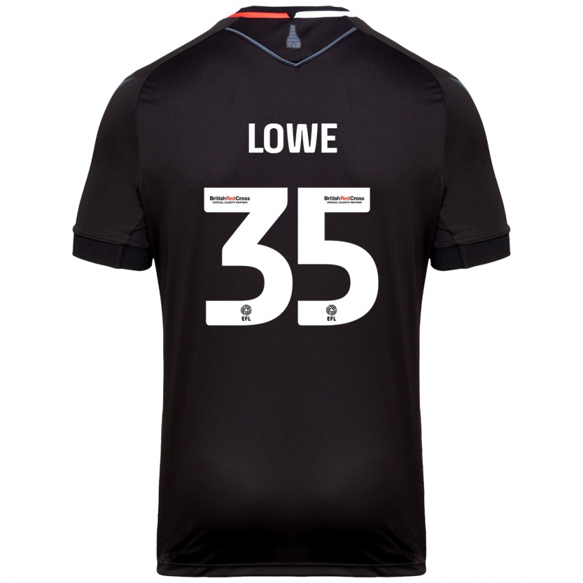 Hombre Camiseta Nathan Lowe #35 Negro 2ª Equipación 2024/25 La Camisa Perú