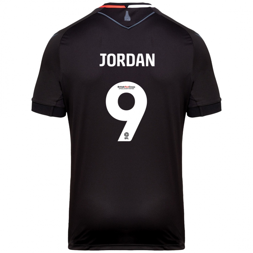 Hombre Camiseta Saffron Jordan #9 Negro 2ª Equipación 2024/25 La Camisa Perú