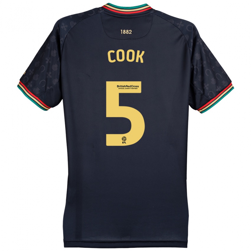 Hombre Camiseta Steve Cook #5 Azul Marino Oscuro 2ª Equipación 2024/25 La Camisa Perú