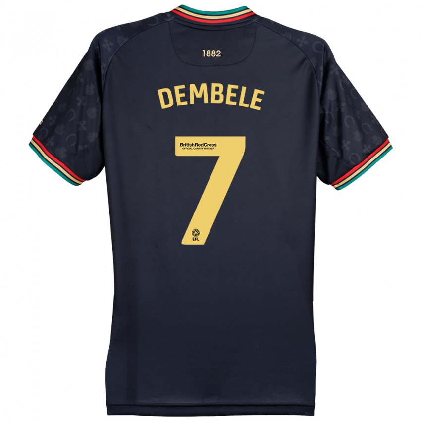 Hombre Camiseta Karamoko Dembélé #7 Azul Marino Oscuro 2ª Equipación 2024/25 La Camisa Perú