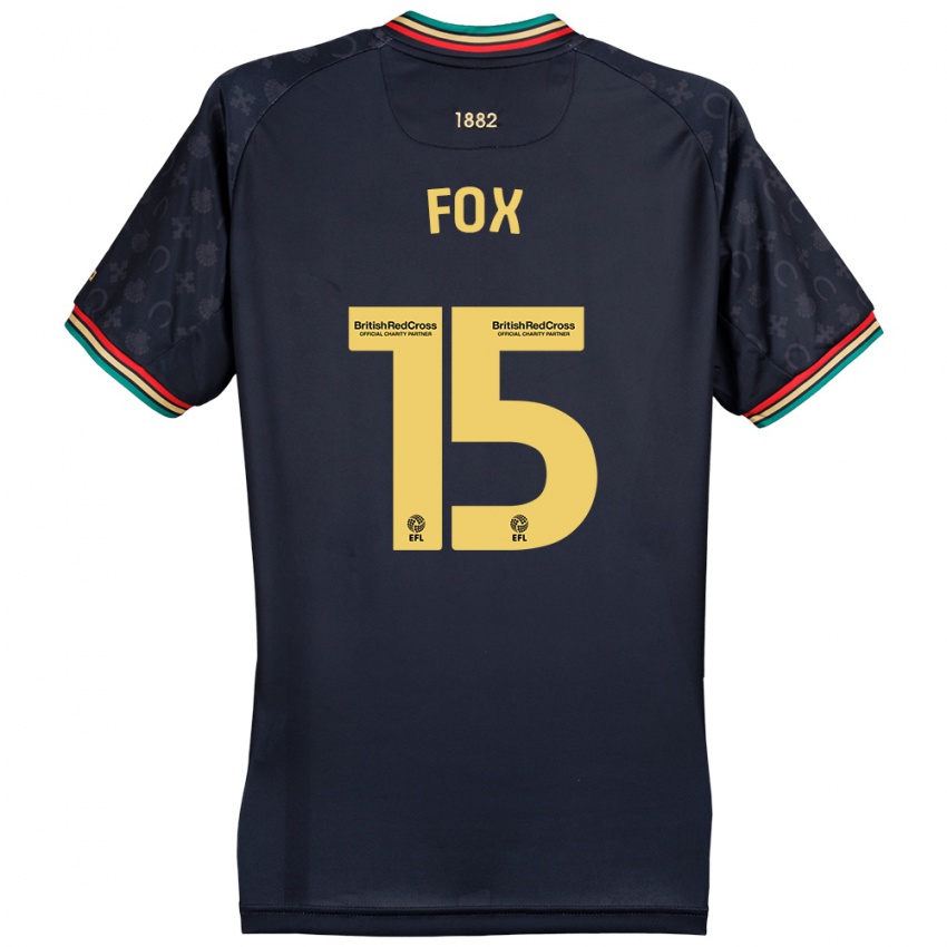 Hombre Camiseta Morgan Fox #15 Azul Marino Oscuro 2ª Equipación 2024/25 La Camisa Perú