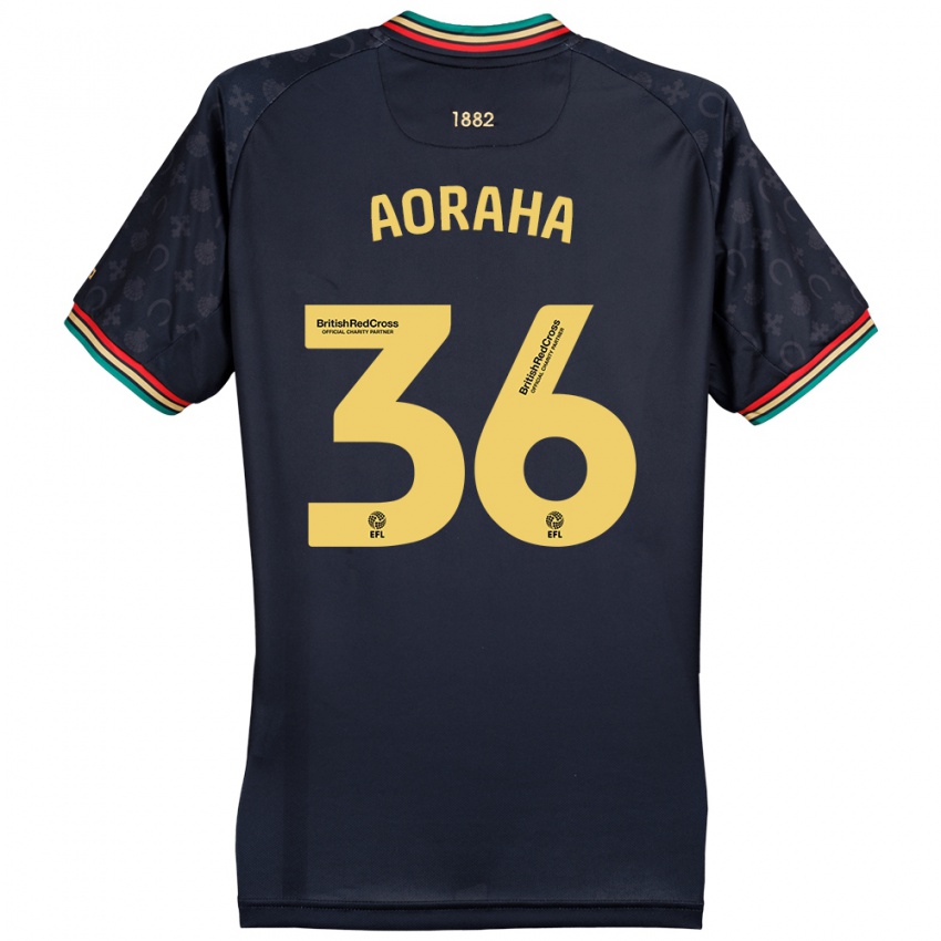 Hombre Camiseta Alexander Aoraha #36 Azul Marino Oscuro 2ª Equipación 2024/25 La Camisa Perú