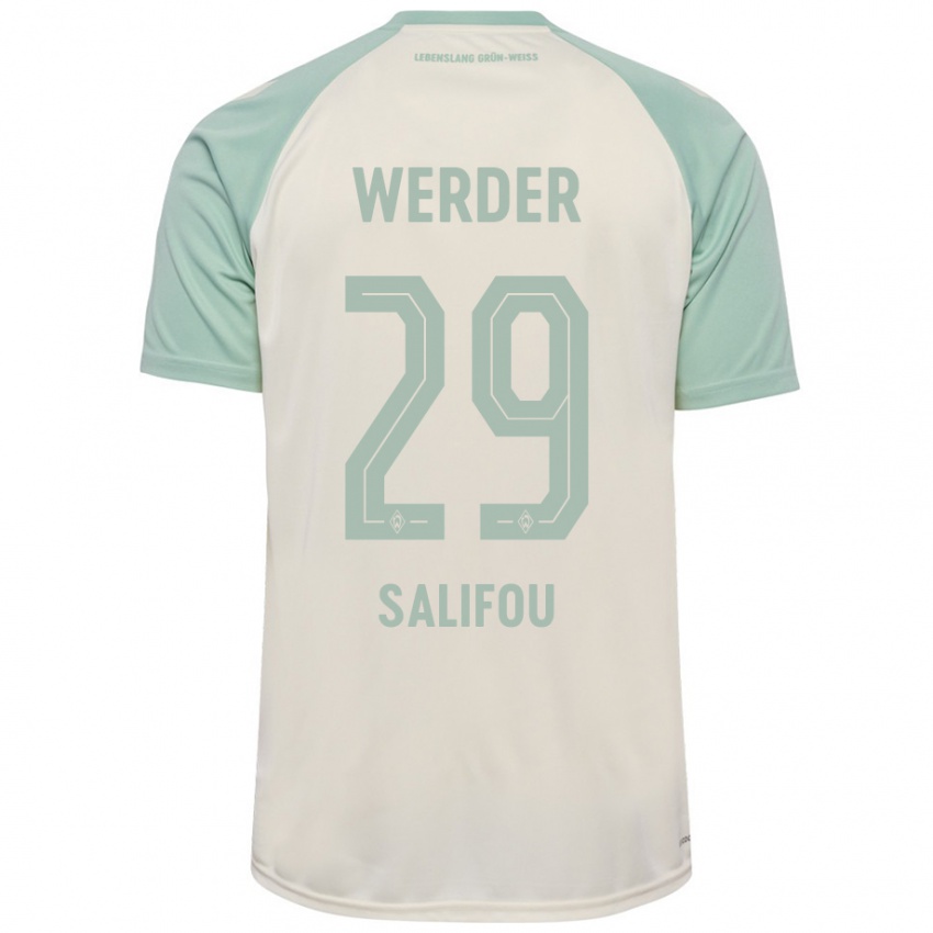 Hombre Camiseta Dikeni Salifou #29 Blanquecino Verde Claro 2ª Equipación 2024/25 La Camisa Perú