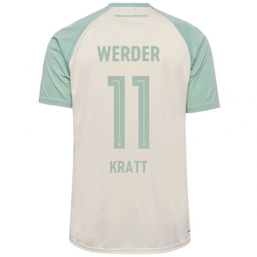 Hombre Camiseta Ronan Kratt #11 Blanquecino Verde Claro 2ª Equipación 2024/25 La Camisa Perú