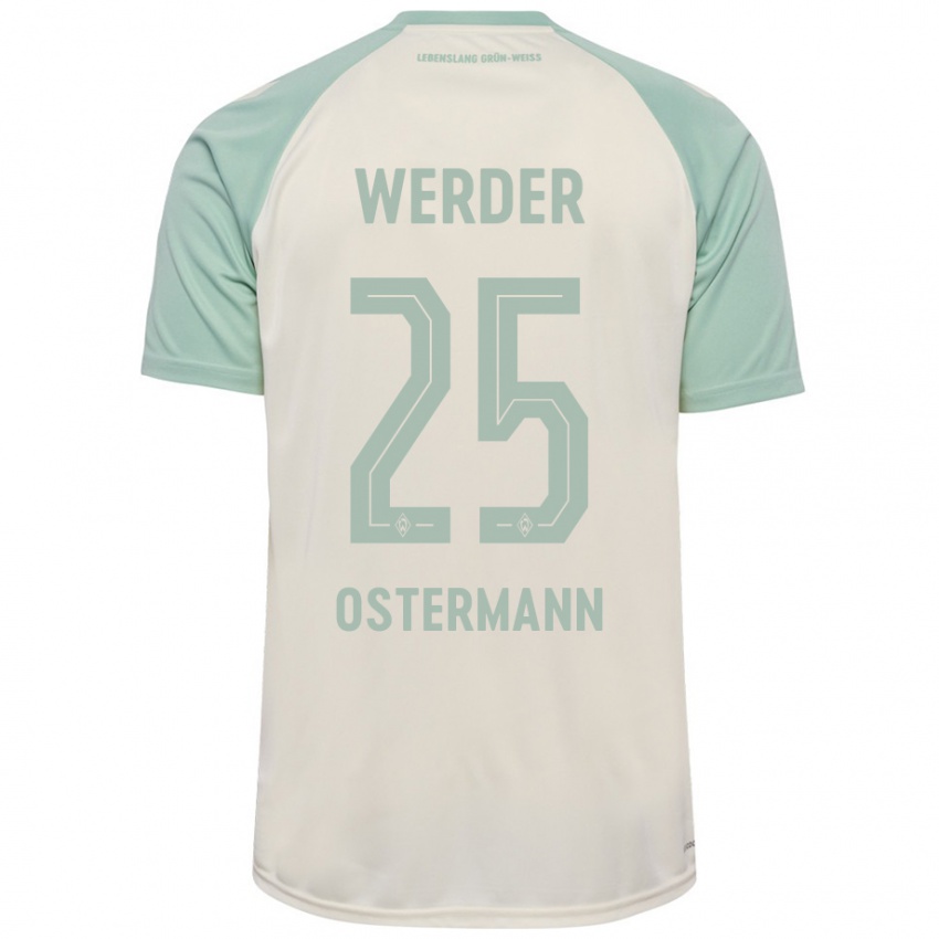 Hombre Camiseta Ben Ostermann #25 Blanquecino Verde Claro 2ª Equipación 2024/25 La Camisa Perú