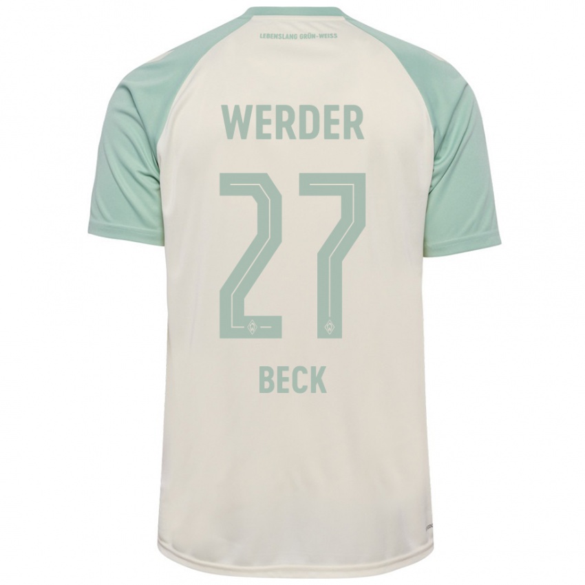 Hombre Camiseta Sharon Beck #27 Blanquecino Verde Claro 2ª Equipación 2024/25 La Camisa Perú