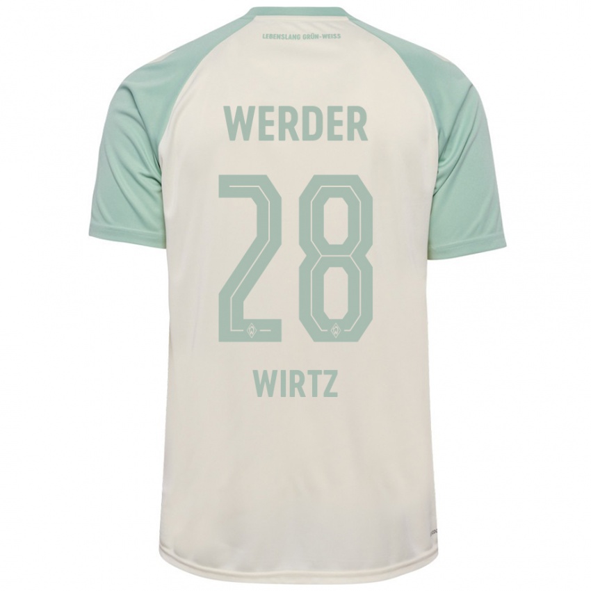 Hombre Camiseta Juliane Wirtz #28 Blanquecino Verde Claro 2ª Equipación 2024/25 La Camisa Perú