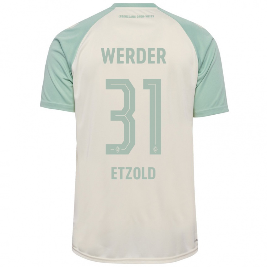 Hombre Camiseta Hannah Etzold #31 Blanquecino Verde Claro 2ª Equipación 2024/25 La Camisa Perú