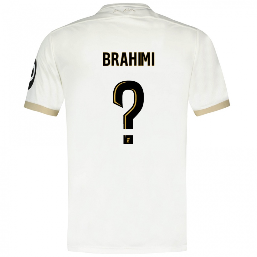 Hombre Camiseta Billal Brahimi #0 Blanco Dorado 2ª Equipación 2024/25 La Camisa Perú